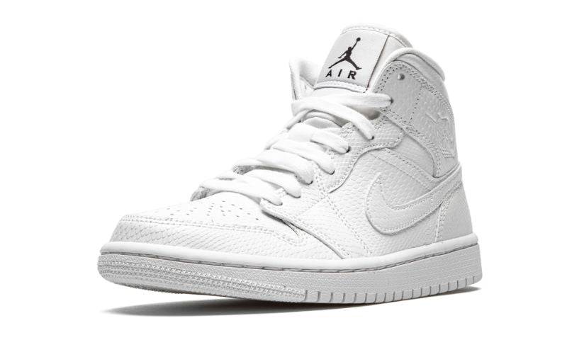 Air Jordan 1 Mid White Snakeskin