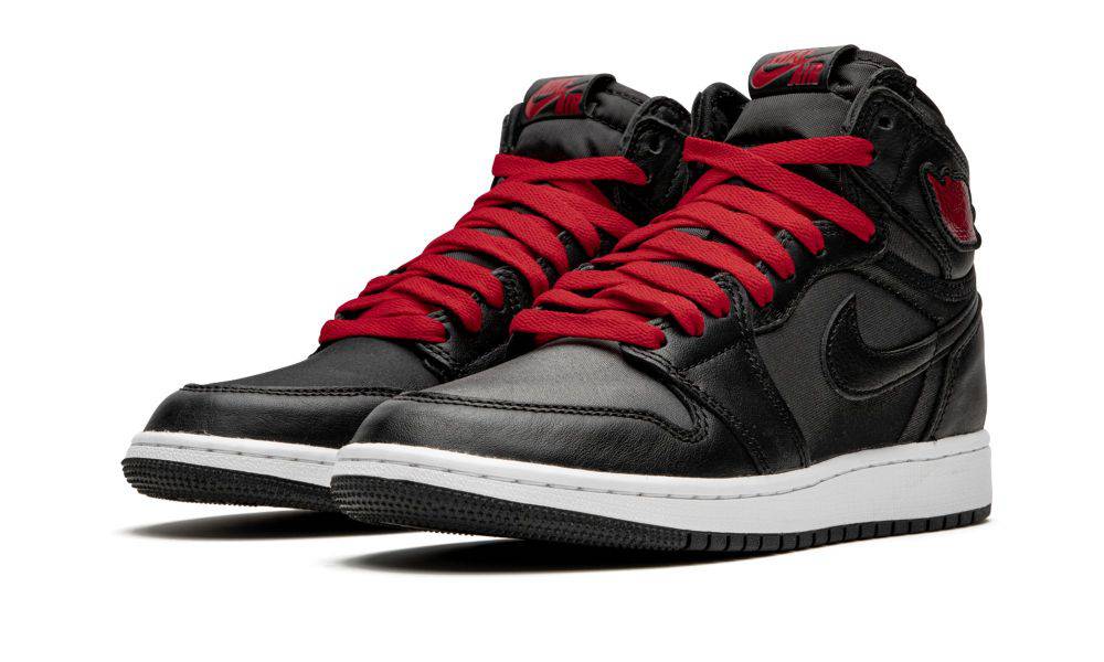 Air Jordan 1 Retro High OG Black Satin Gym Red